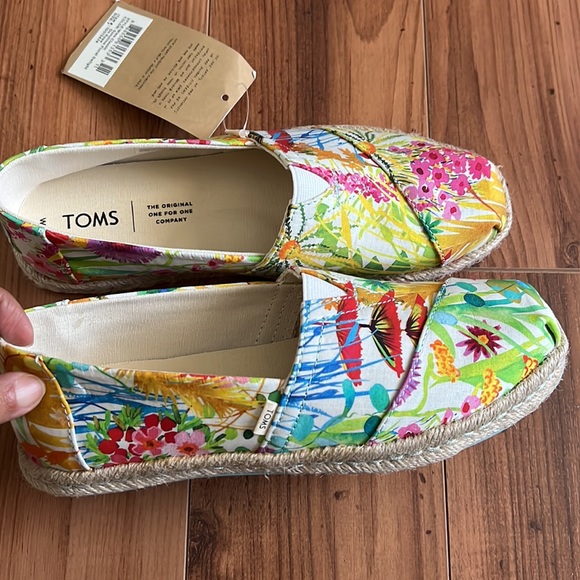 Brand New Toms Sunshine Floral Delight on Rope Size 7 - Picture 3 of 6